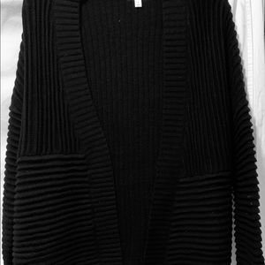 Black heavyweight cardigan